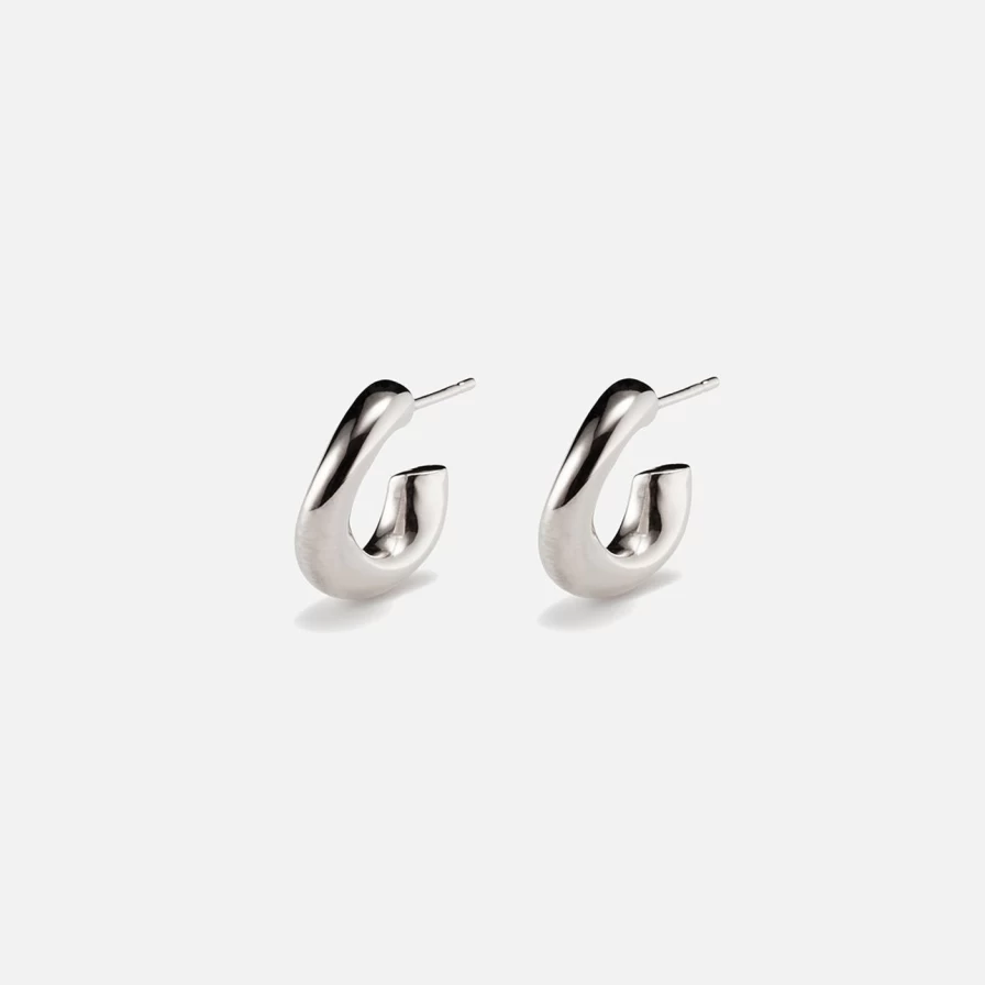 AGMES Mini Astrid Hoops - 14K Gold Plated Minimalist Hoop Earrings for Women