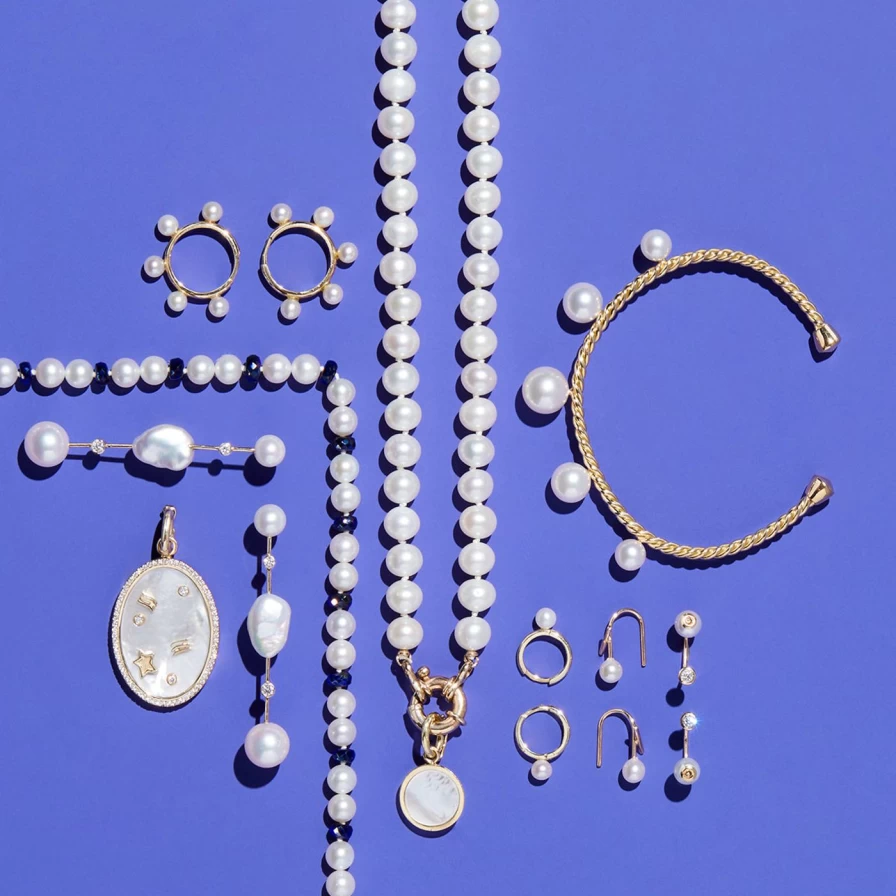 Objet-a Sapphire and Pearl Jewelry: Elegant Gemstone Necklace or Bracelet
